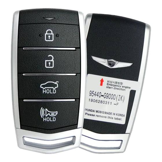 Genesis G70 smart key, programmed at your car by Car & Keys San Diego